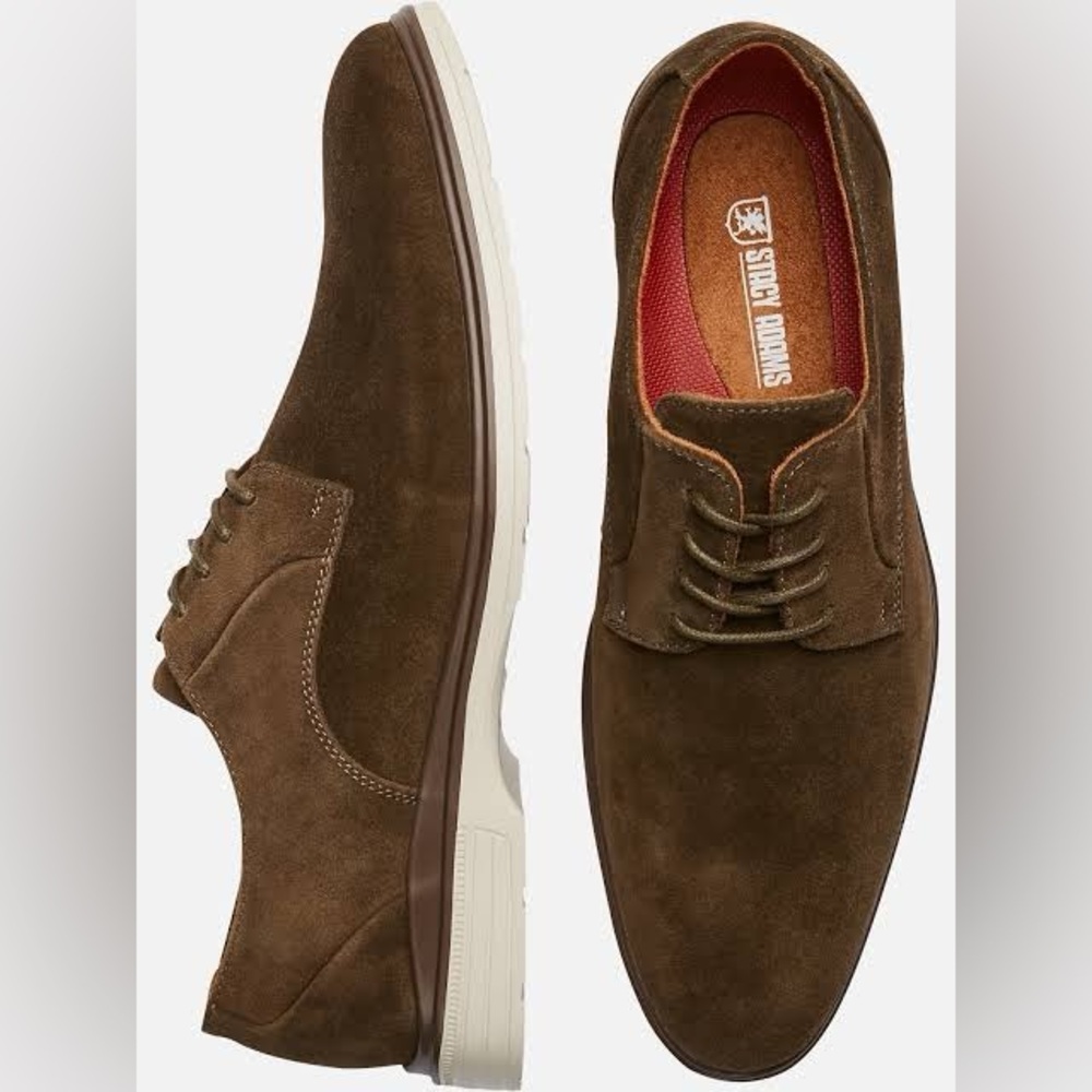 Stacy Adams Tayson Brown Suede Oxford Shoe NEW Size 7
